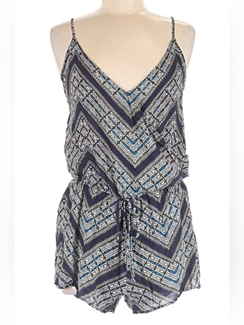 BRAEVE Surplice Patterned Romper